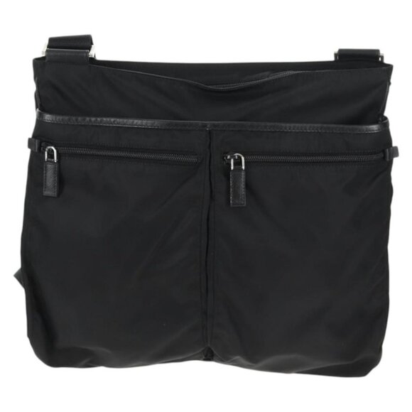 PRADA Shoulder Bag Nylon Black Silver Auth 144435V - Picture 3 of 16